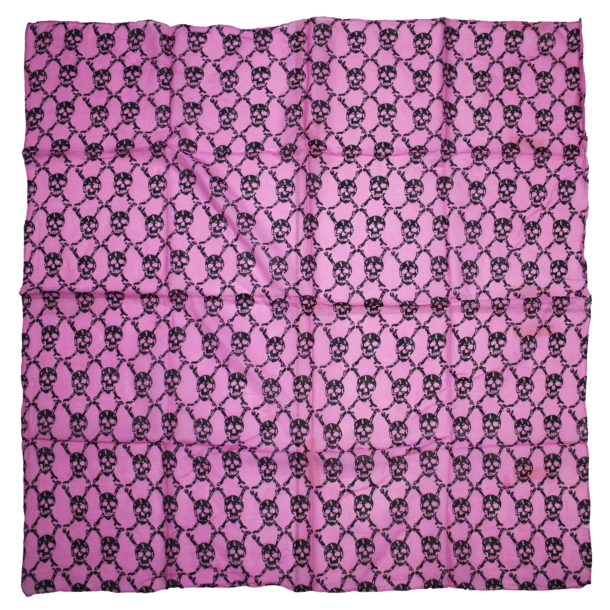 Meter x Meter Skull & Crossbones Print Square Scarf