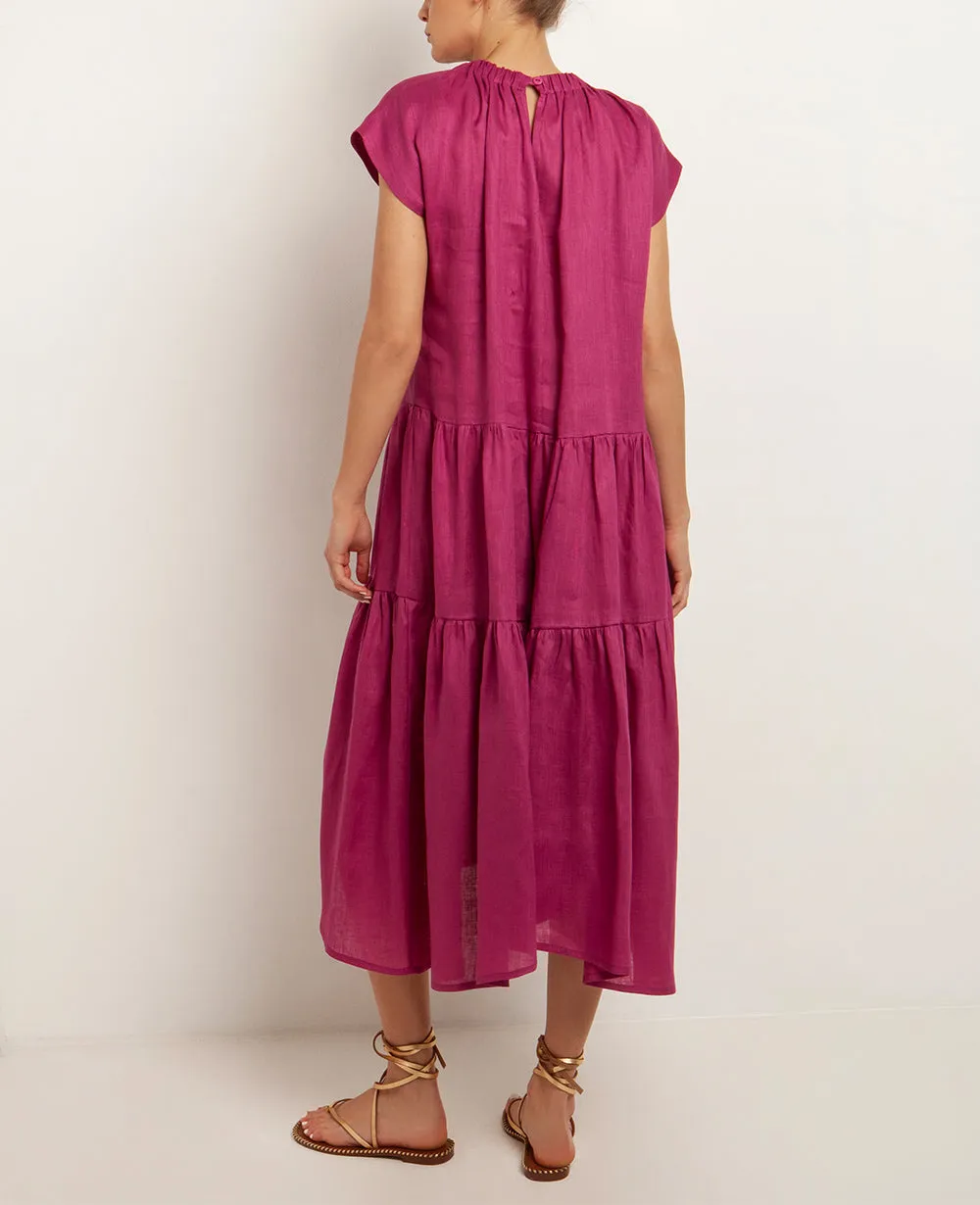 MIDI LINEN DRESS "ELINA"