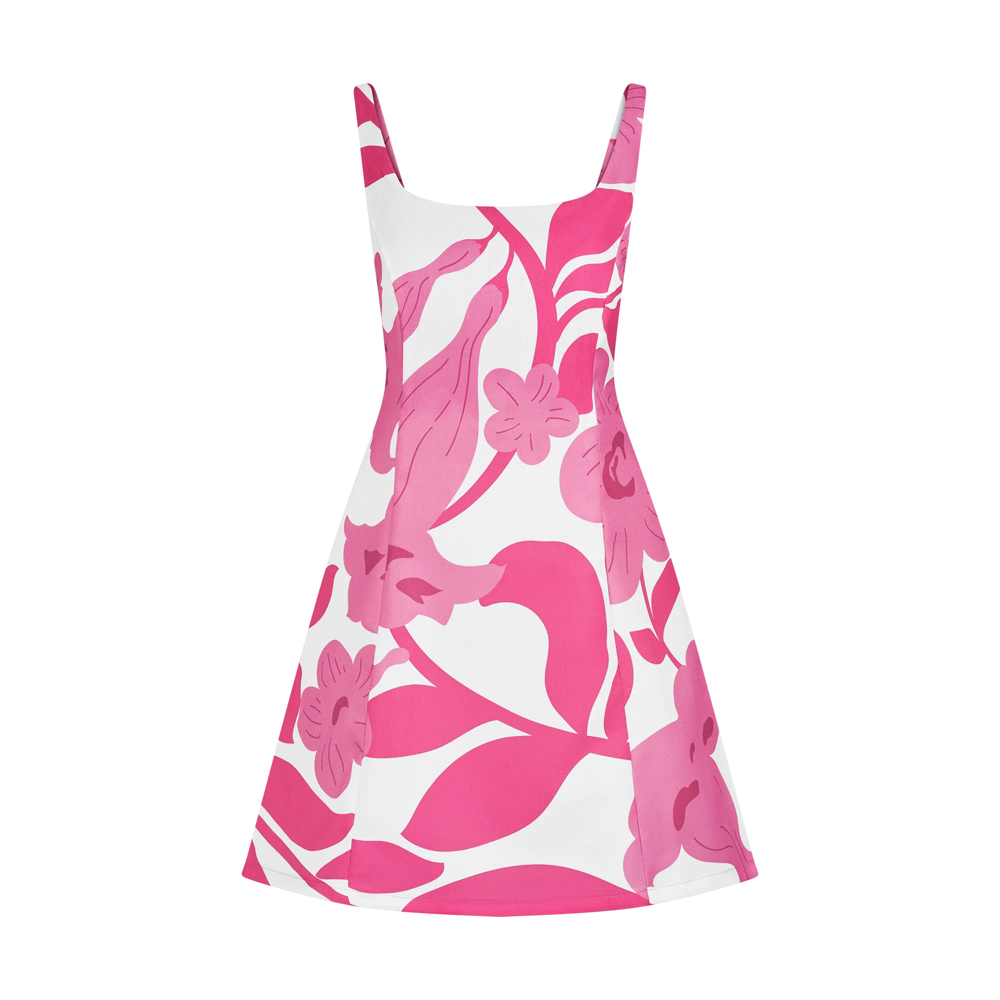 MINI DRESS- WHITE & PINK