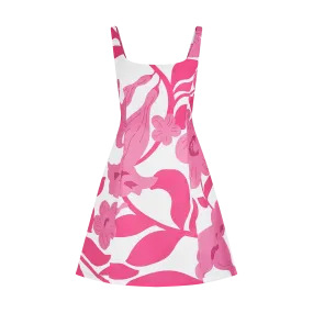 MINI DRESS- WHITE & PINK