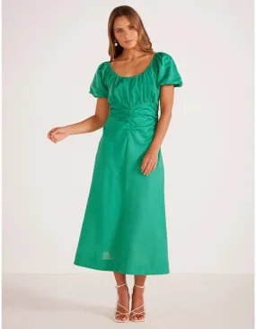 MinkPink Nalani Ruched Midi Dress