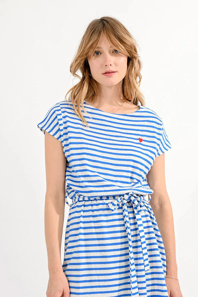 Molly Bracken Striped Jersey Dress