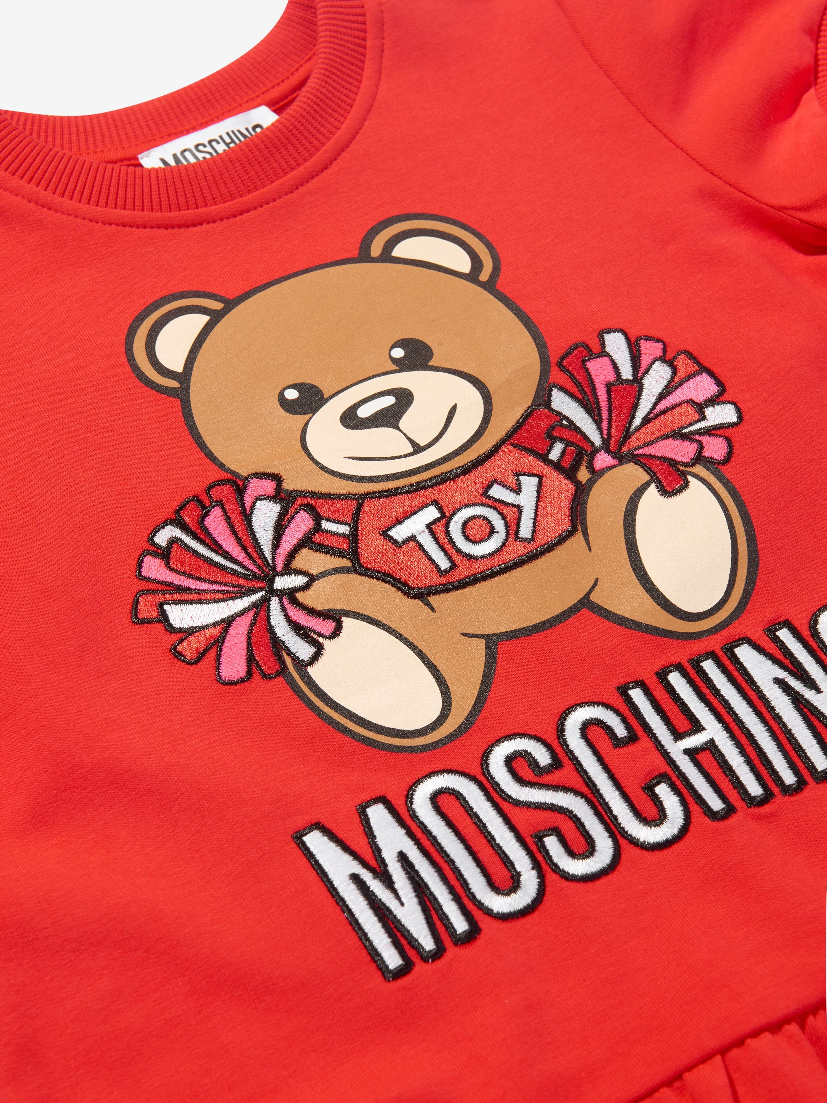 Moschino Girls Cotton Teddy Toy Cheerleader Dress