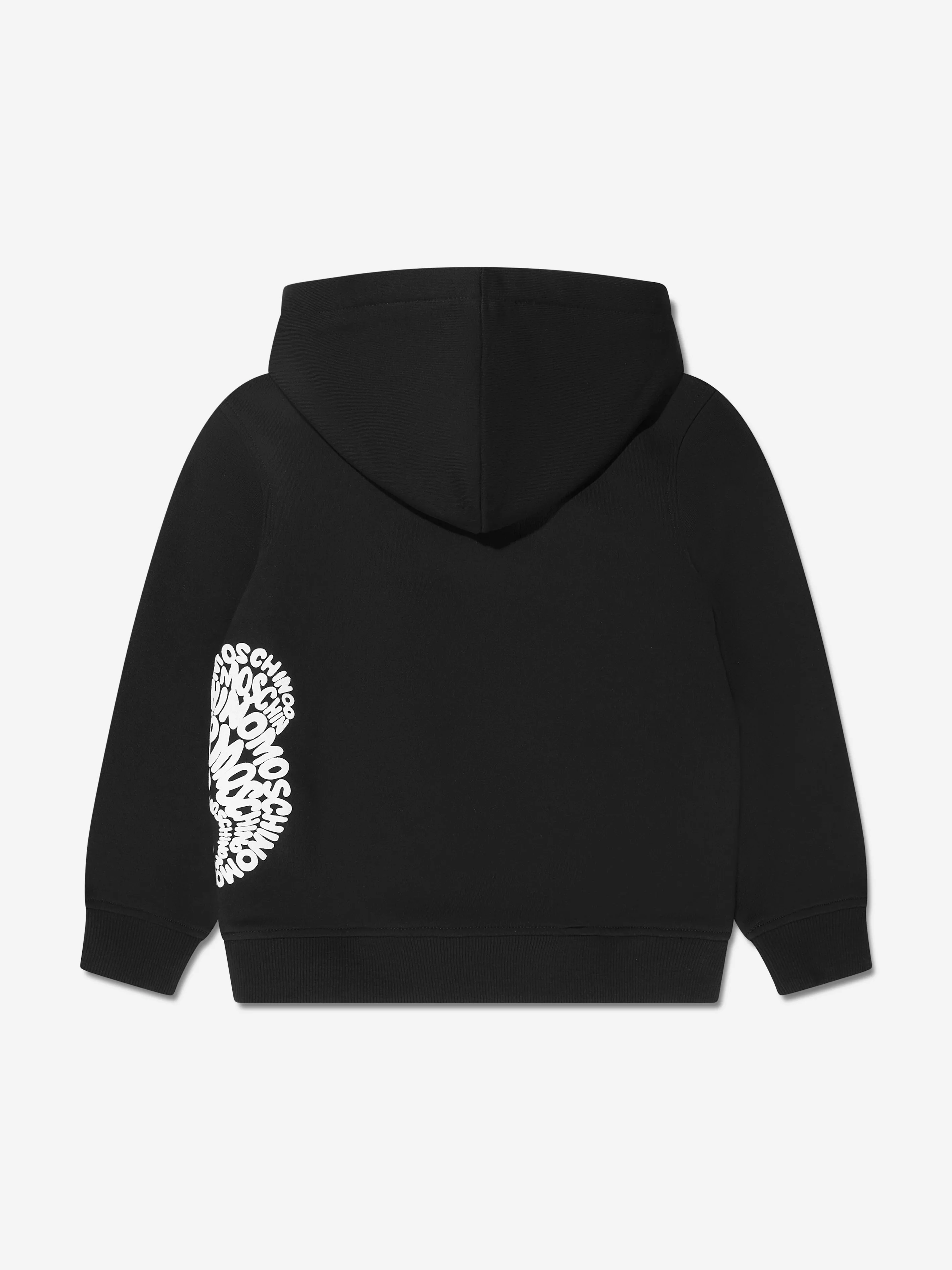 Moschino Kids Teddy Logo Hoodie in Black