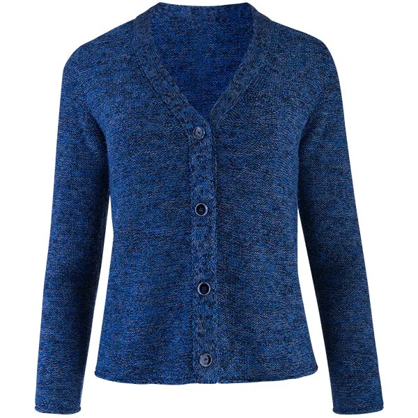 Novelty Long Sleeve Cardigan in Navy