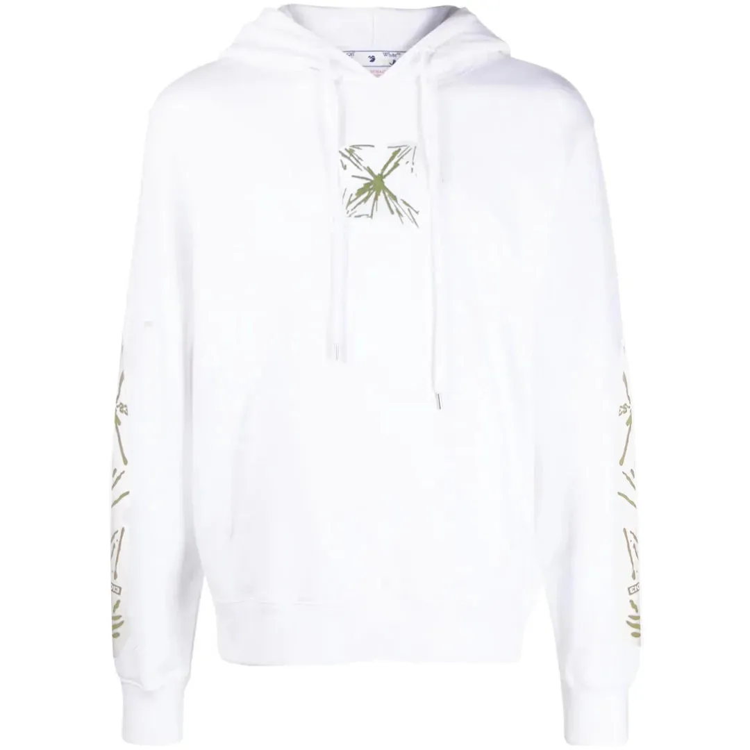 Off-White Splash Arrow Skate Fit White Hoodie