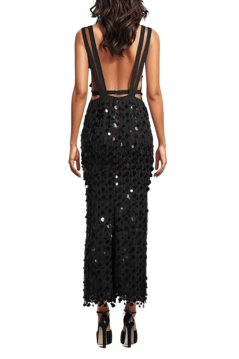 One 33 Social Sequin Paillette Midi Dress