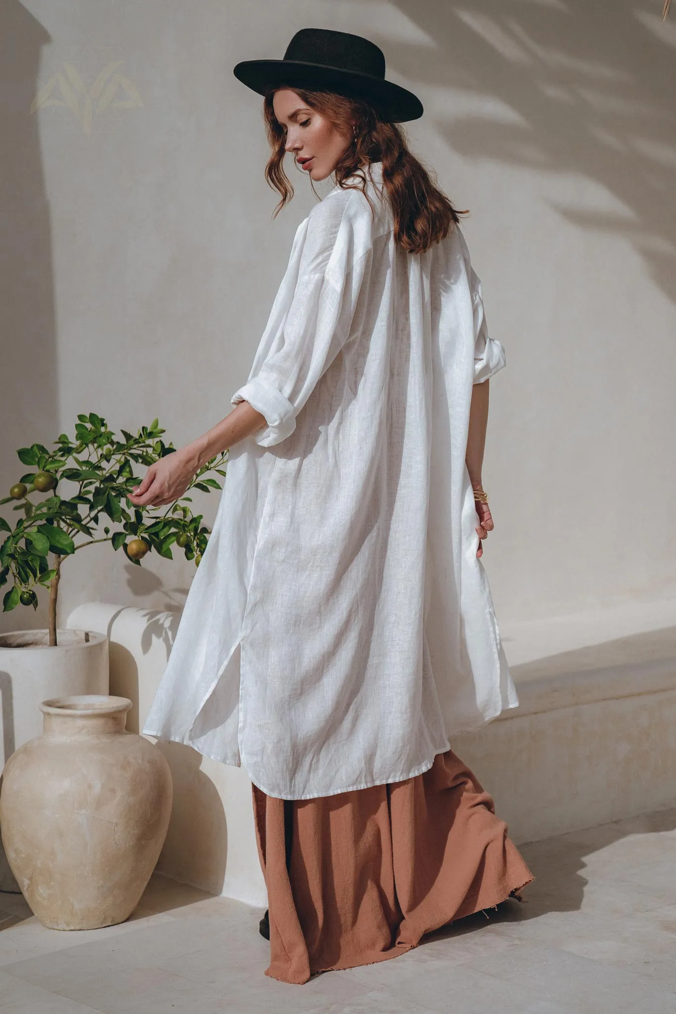 Oversized Shirt Women • Loose Fit Linen Shirt • Long Sleeve Shirt Dress