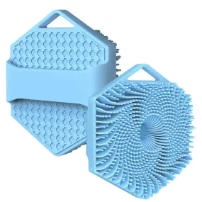 Pack of 2 Silicone Bath Shower Body Brush, Facial Cleansing Brush Scrubber