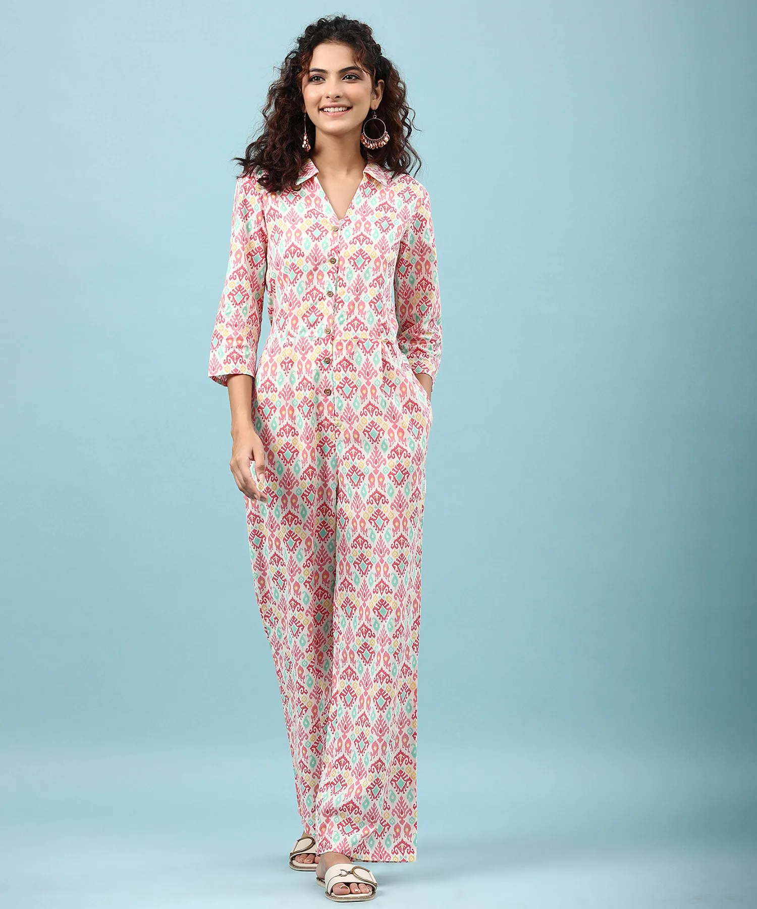 Patola Ikat Cotton Jumpsuit