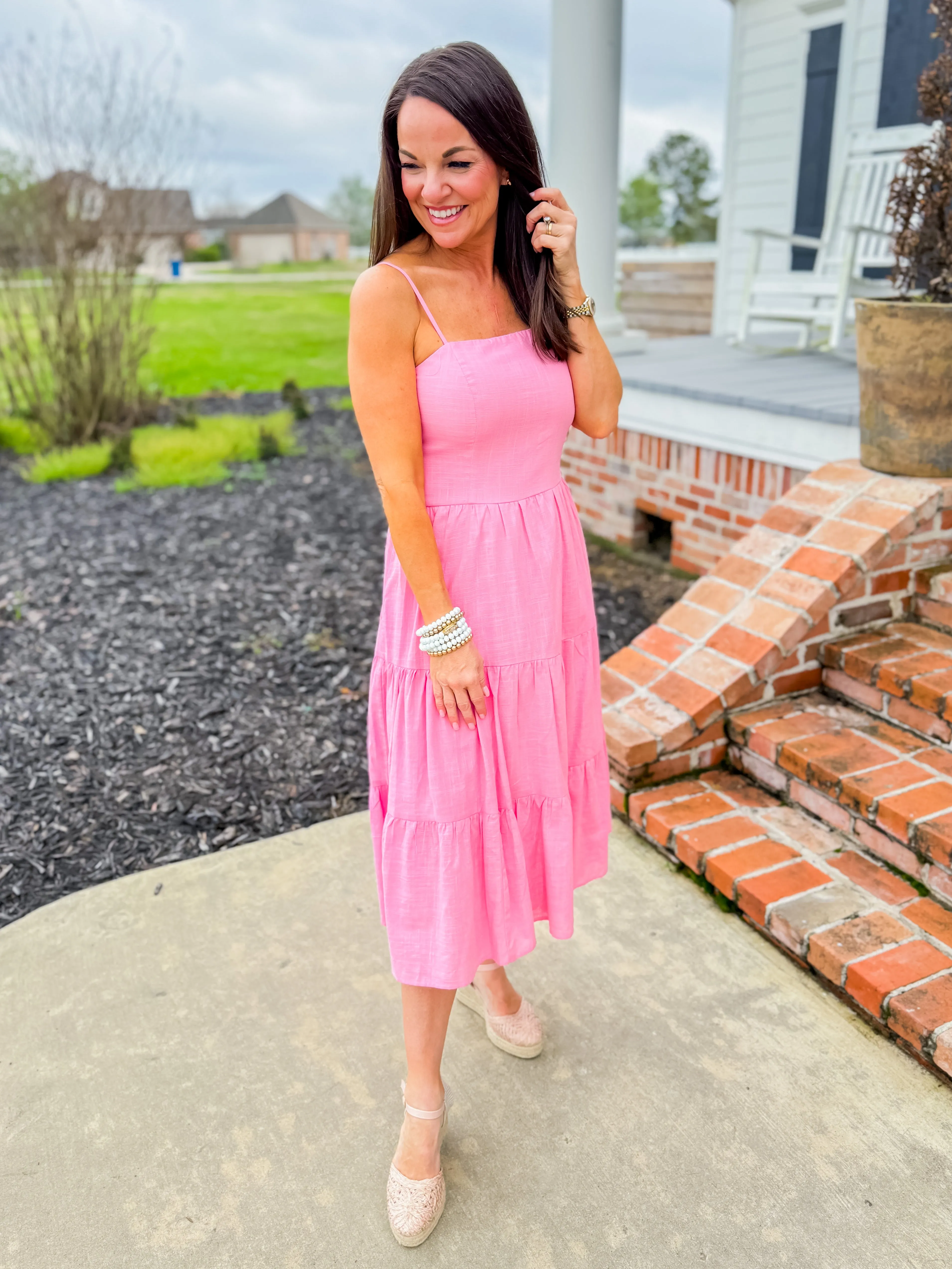 Pink Midi Dress