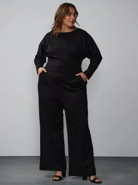 Plus Long Dolman Sleeve Jumpsuit