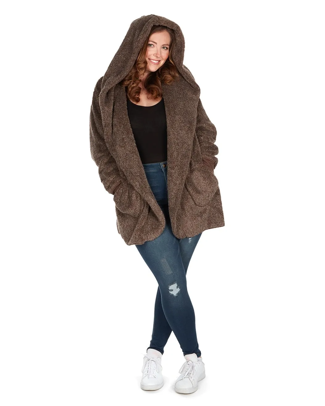 Plush Hooded Lounge Cardigan