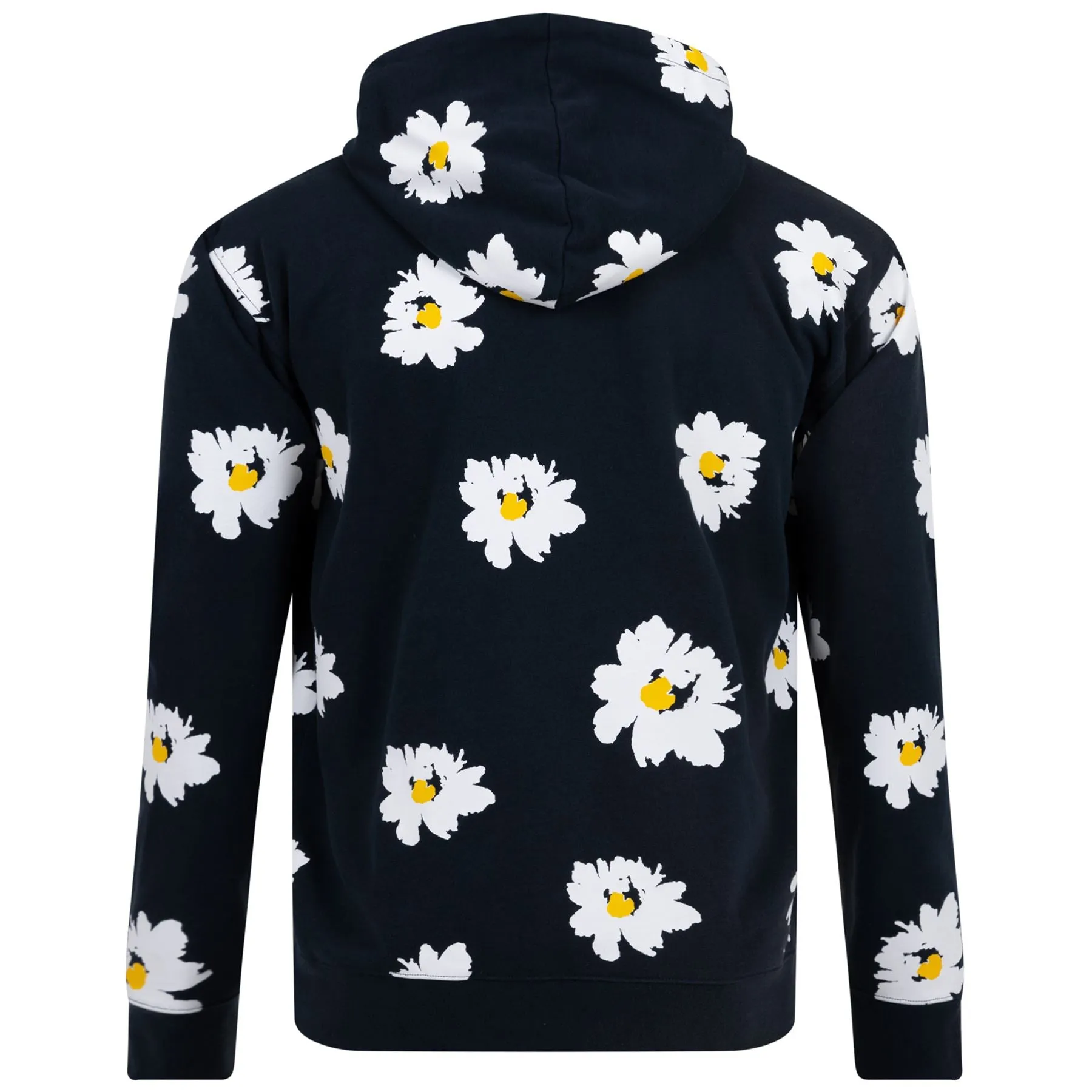 Premium Fleece Daisy Print Hoodie Dark Sapphire - SS23