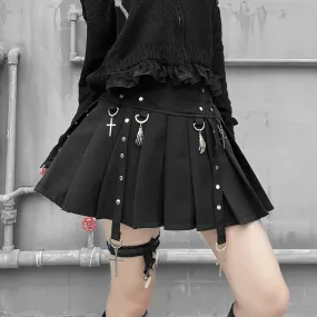 PUNK PLEATED SKIRT  KF83159