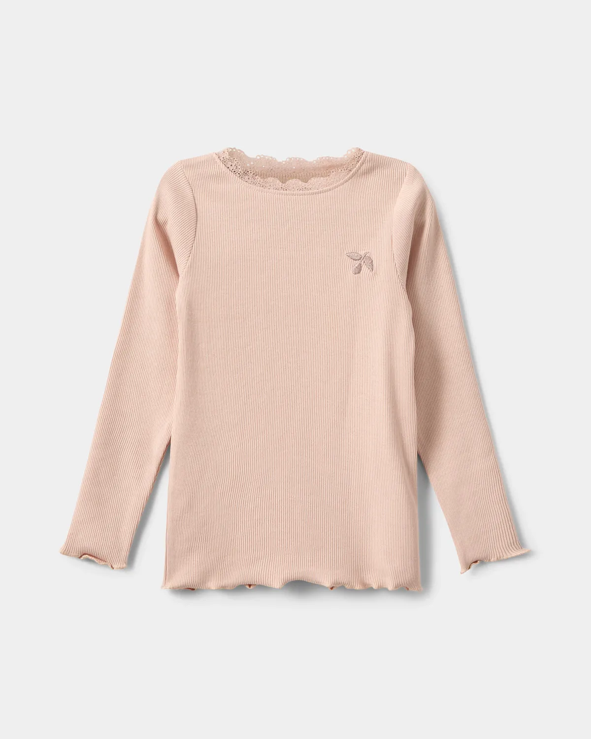 RAMITASK T-SHIRT LONG SLEEVE - Leaf Light rose