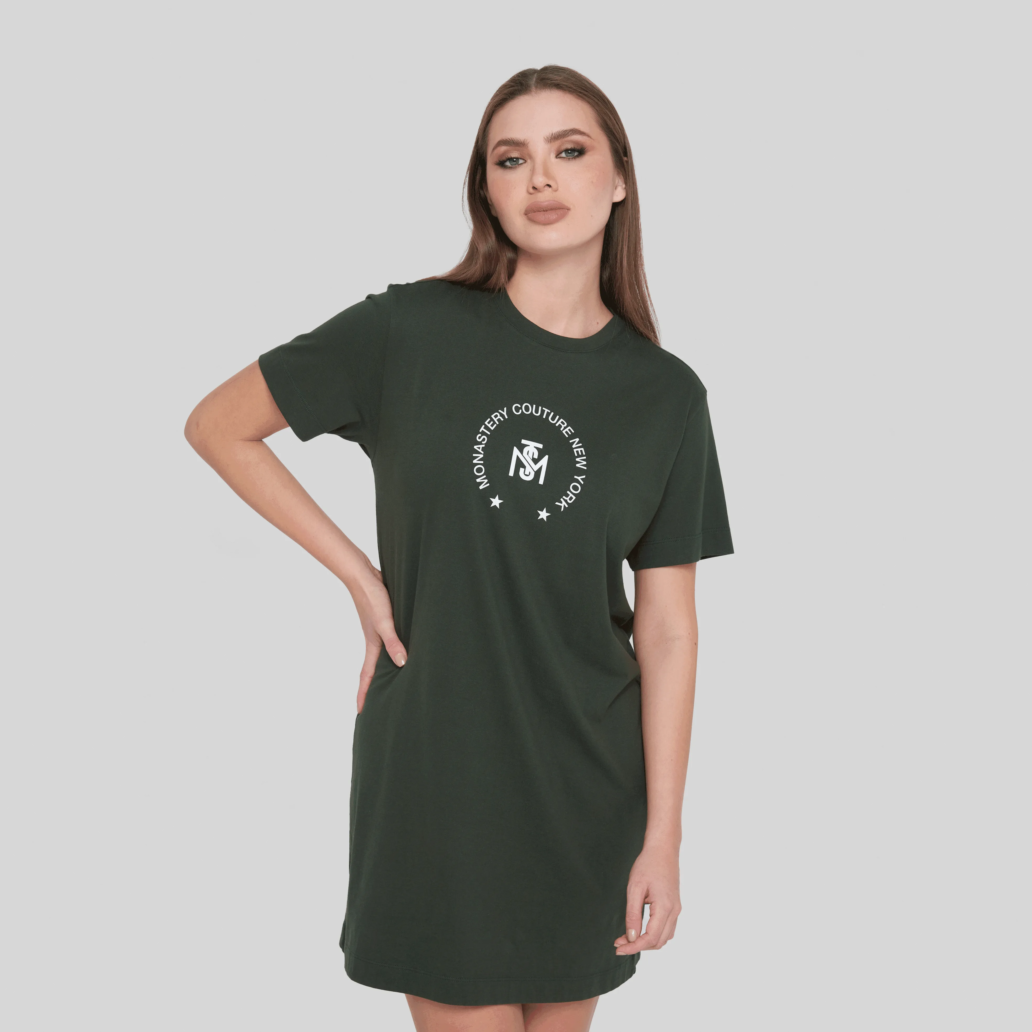 RAVENA GREEN T-SHIRT DRESS