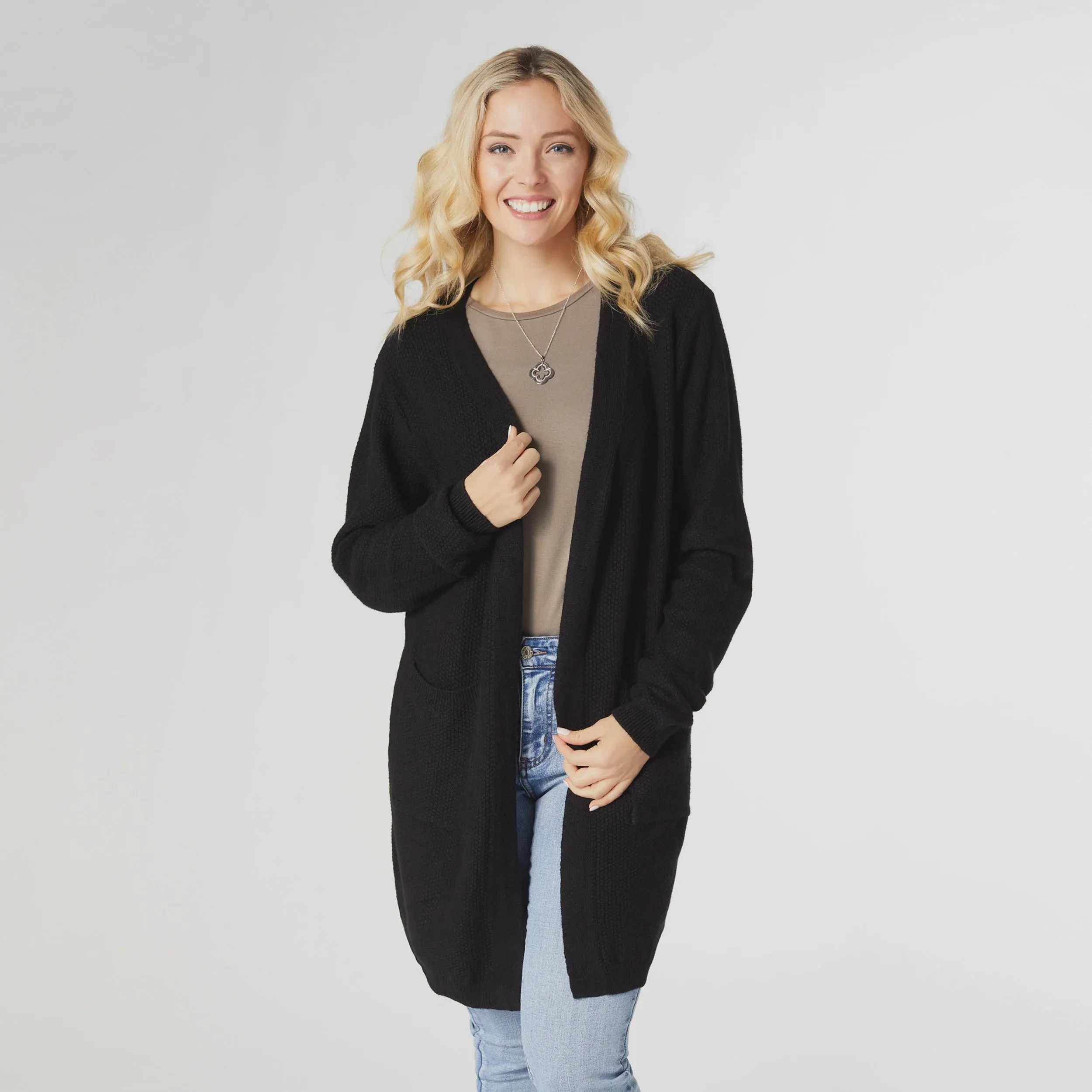 Relaxed Ciana Cardigan with Pocket | Black