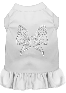 Rhinestone Bow Dress White Med (12)