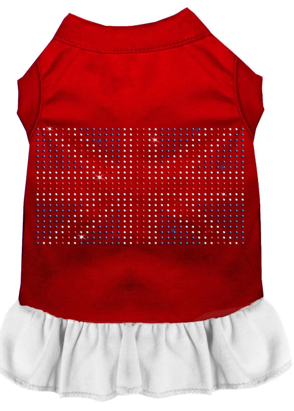 Rhinestone British Flag Dress Red With White Med (12)