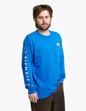 RIPNDIP Lord Nermal Pocket L/S T-Shirt - Royal