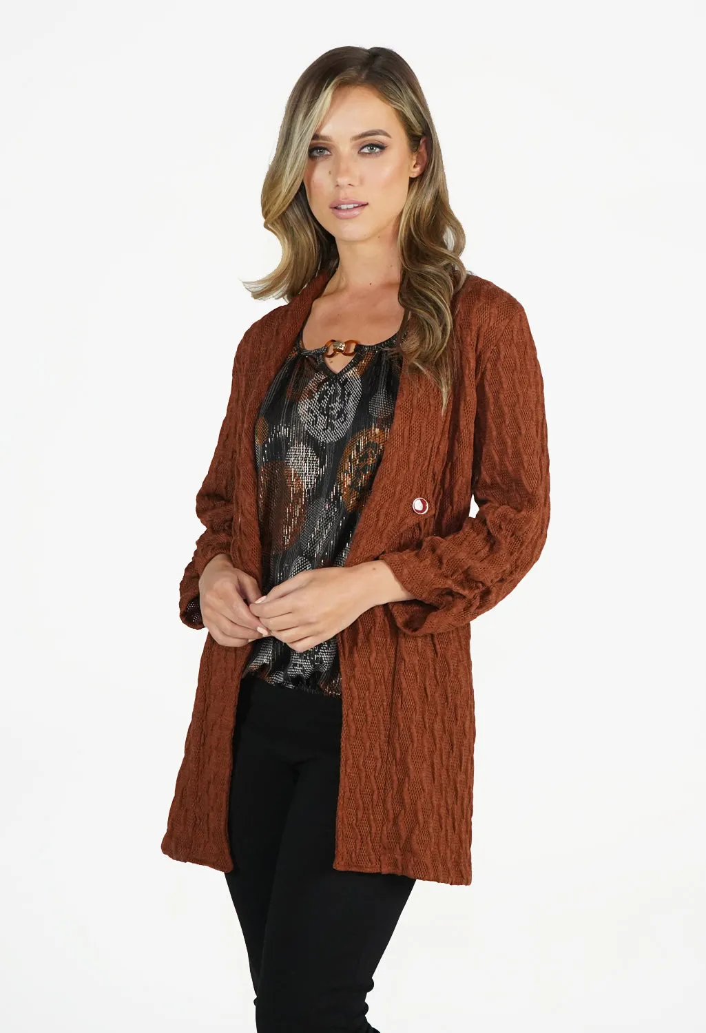 Rust Knit Cardigan