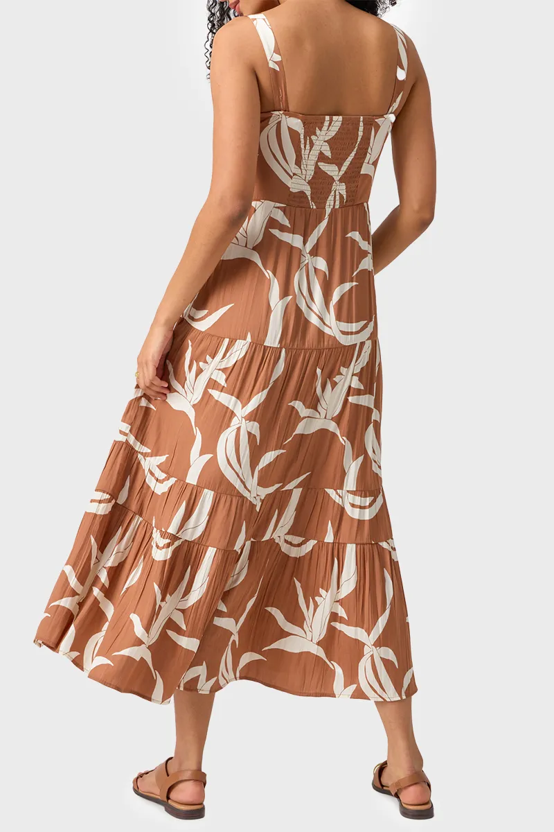 Sanctuary Watching Sunset Tiered Midi Dress