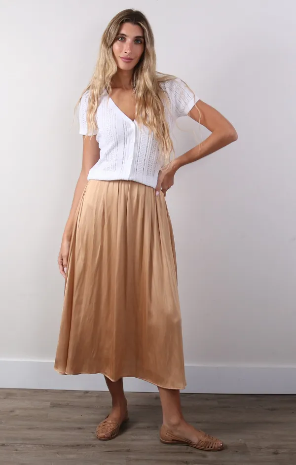 Satin Blake Midi Skirt