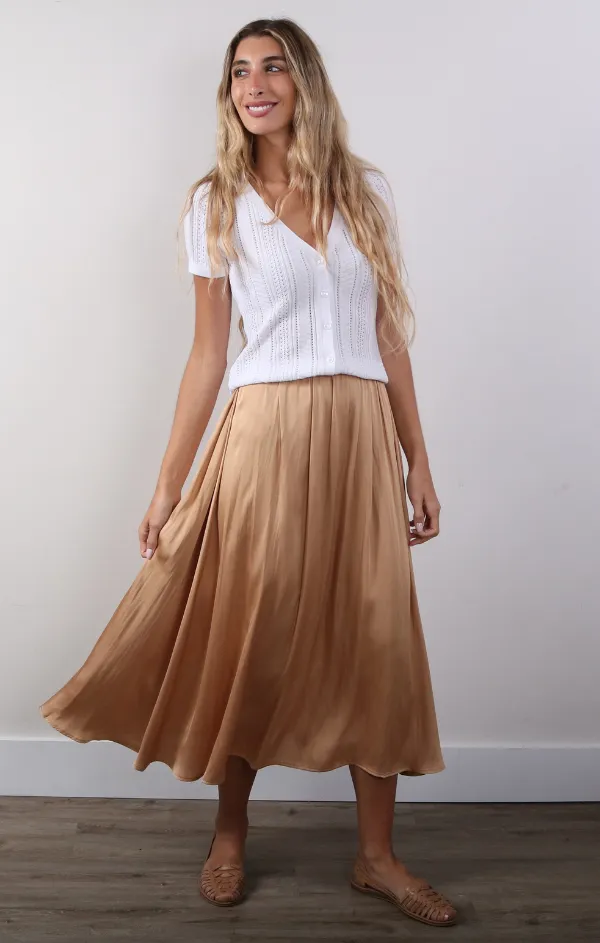 Satin Blake Midi Skirt