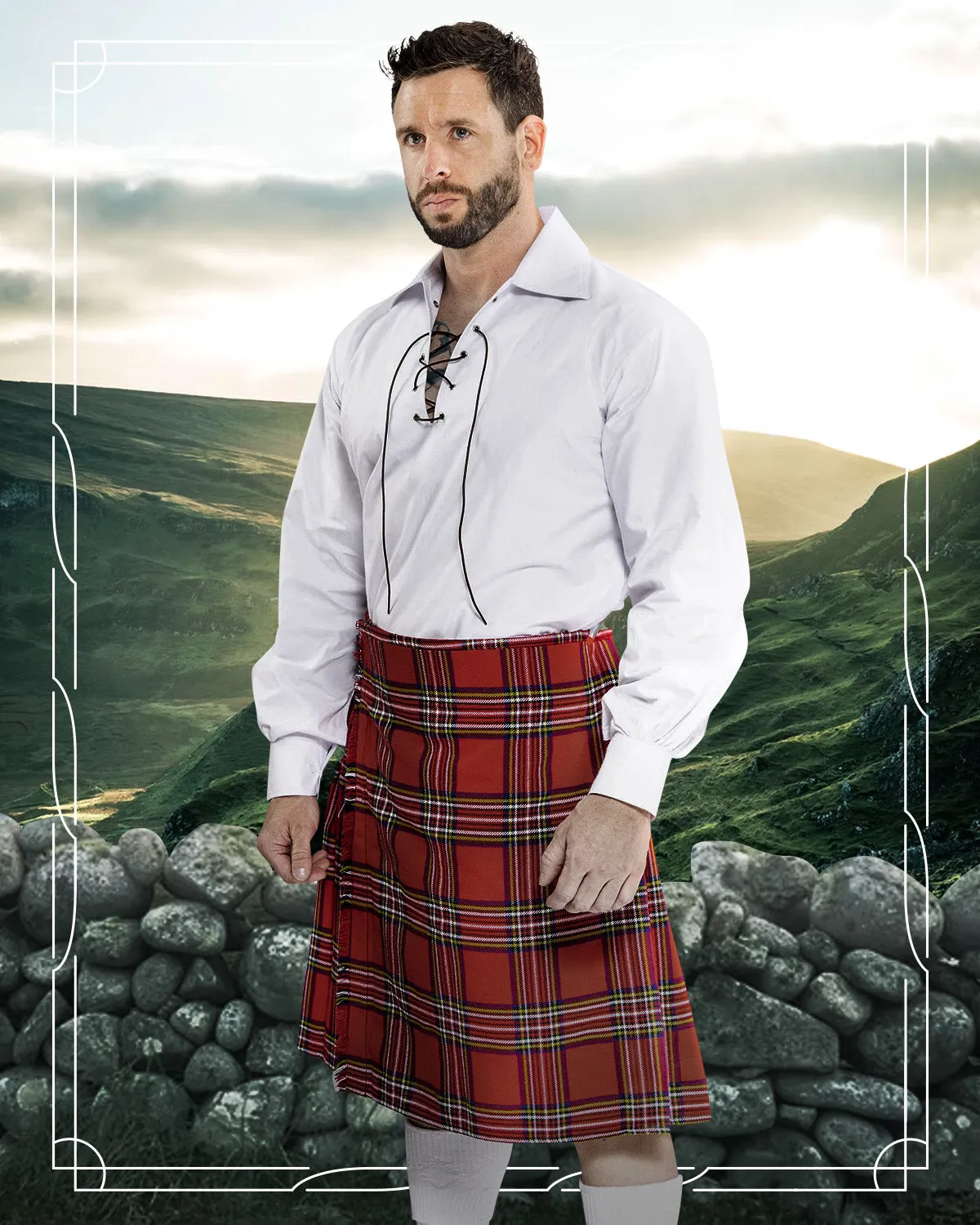 Scottish Kilt Hose - White