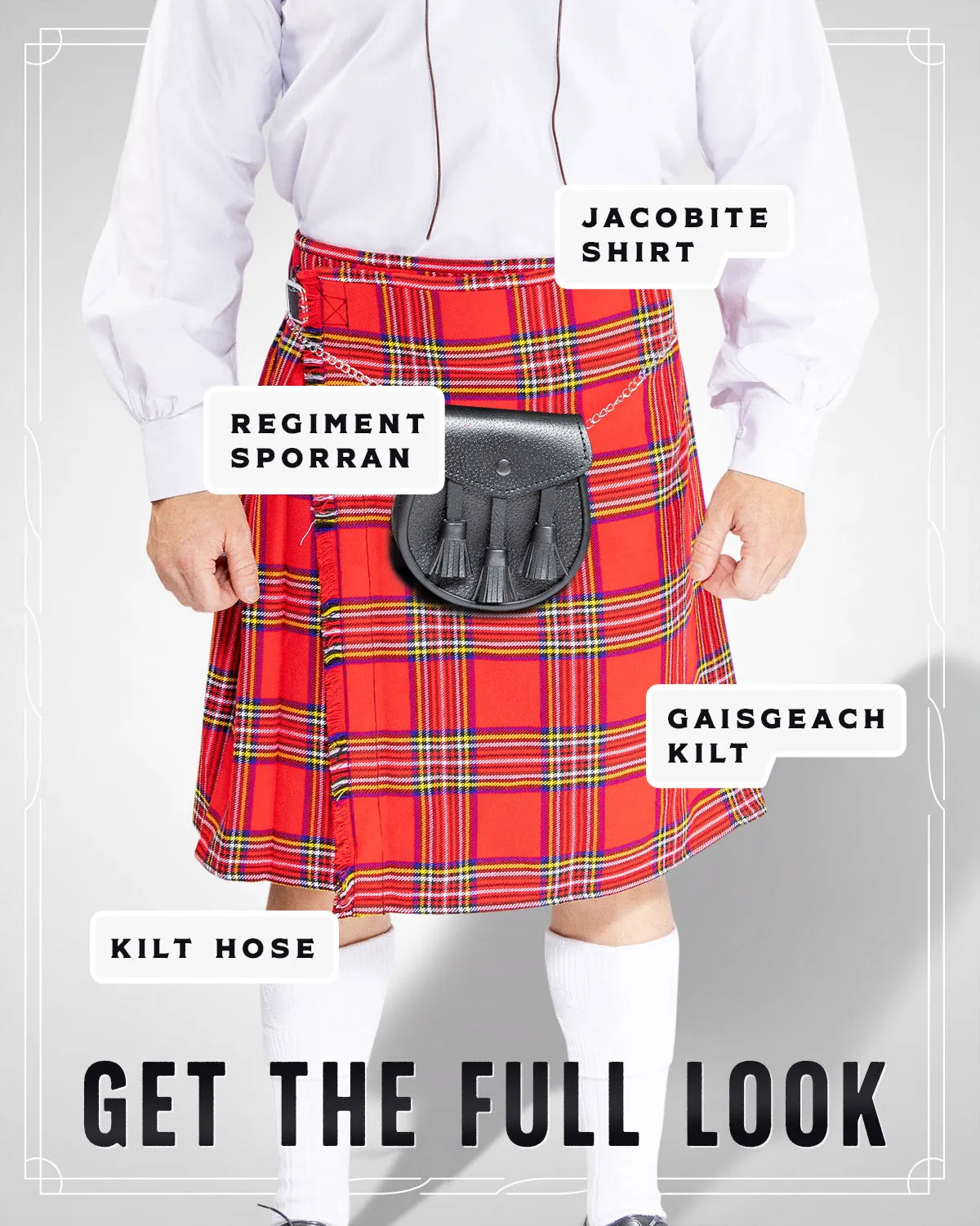 Scottish Kilt Hose - White