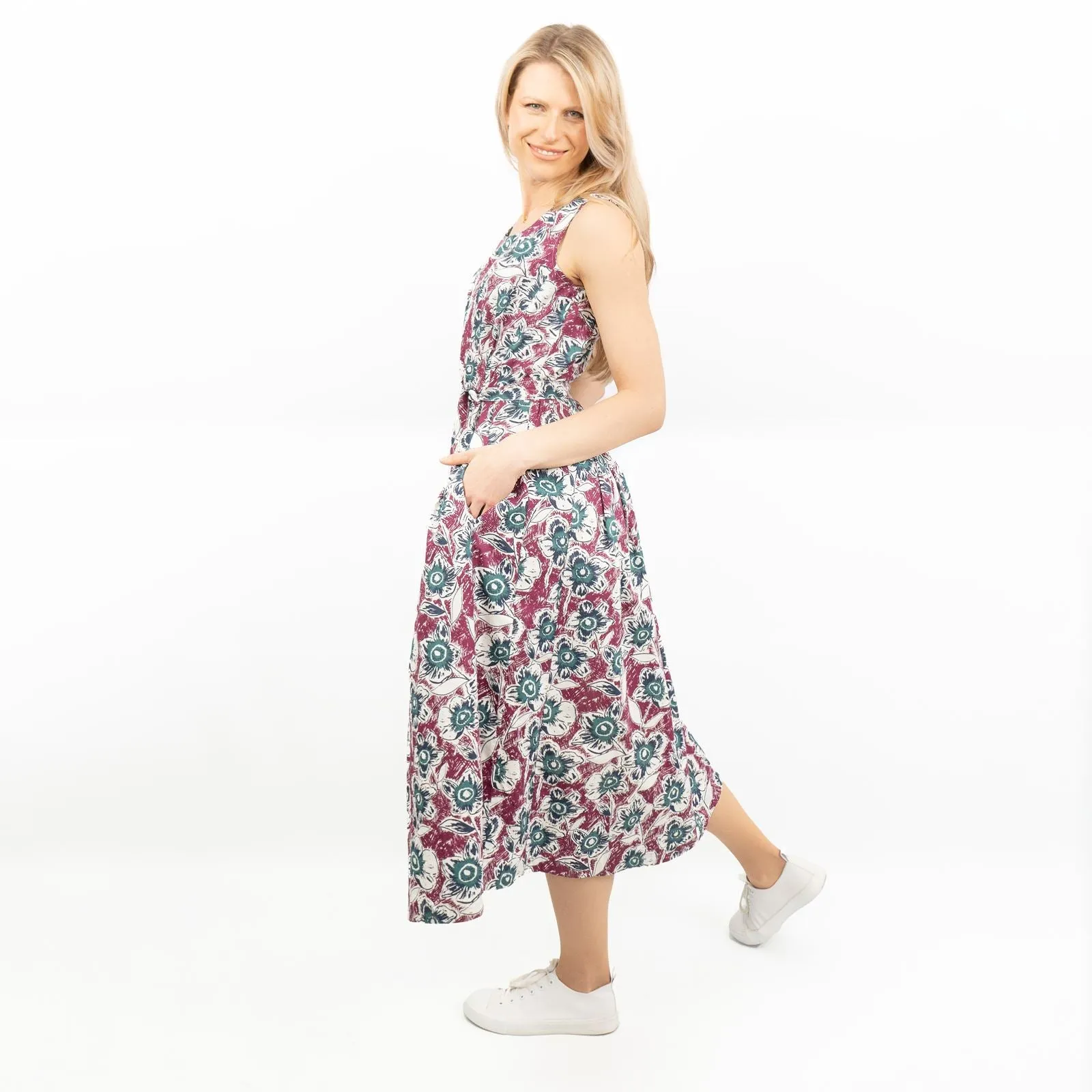 Seasalt Belle Floral Sleeveless Midi Dress