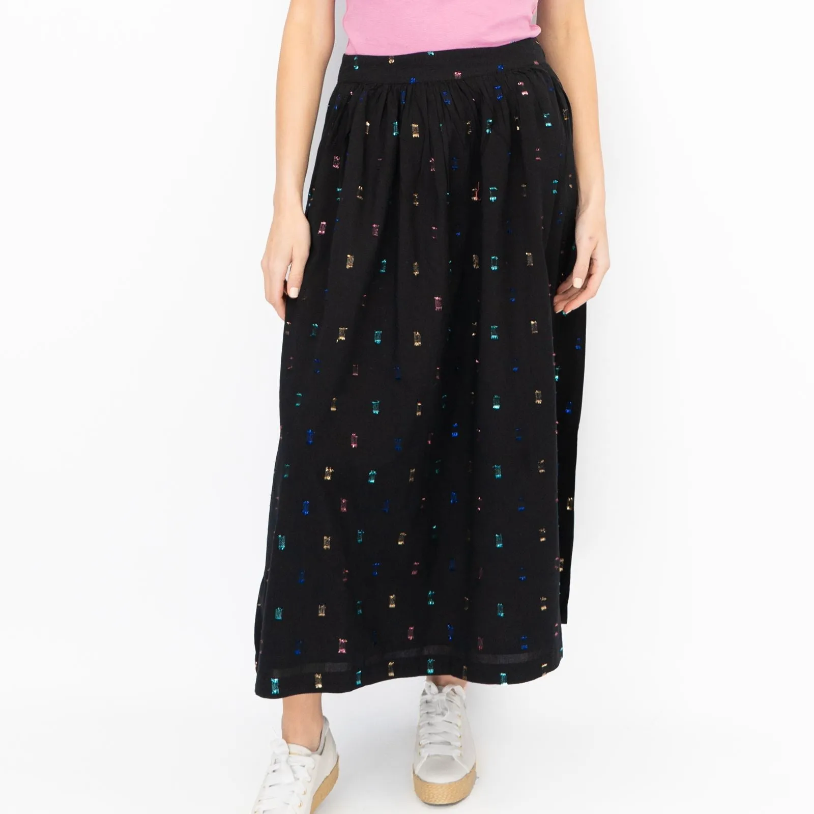 Seasalt Tawny Owl Midi Skirt Golden Heyday Black