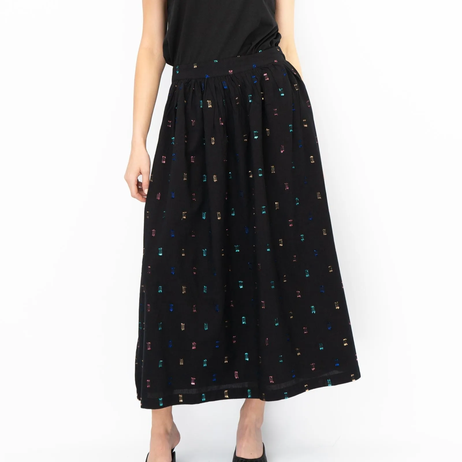 Seasalt Tawny Owl Midi Skirt Golden Heyday Black