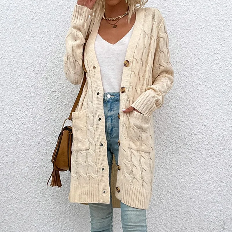 Serenith Knitted Long Cardigan