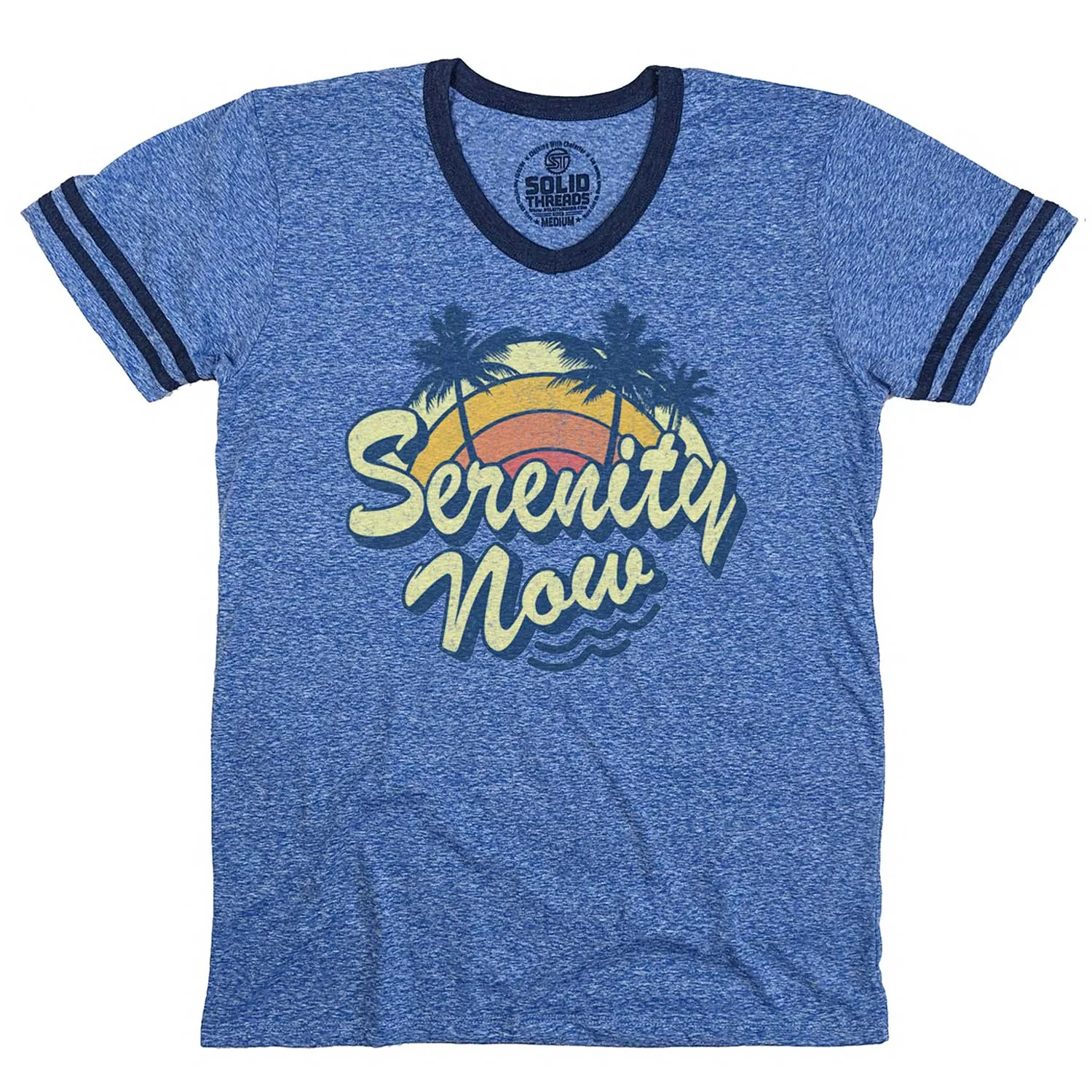 Serenity Now Ringer V-Neck T-Shirt