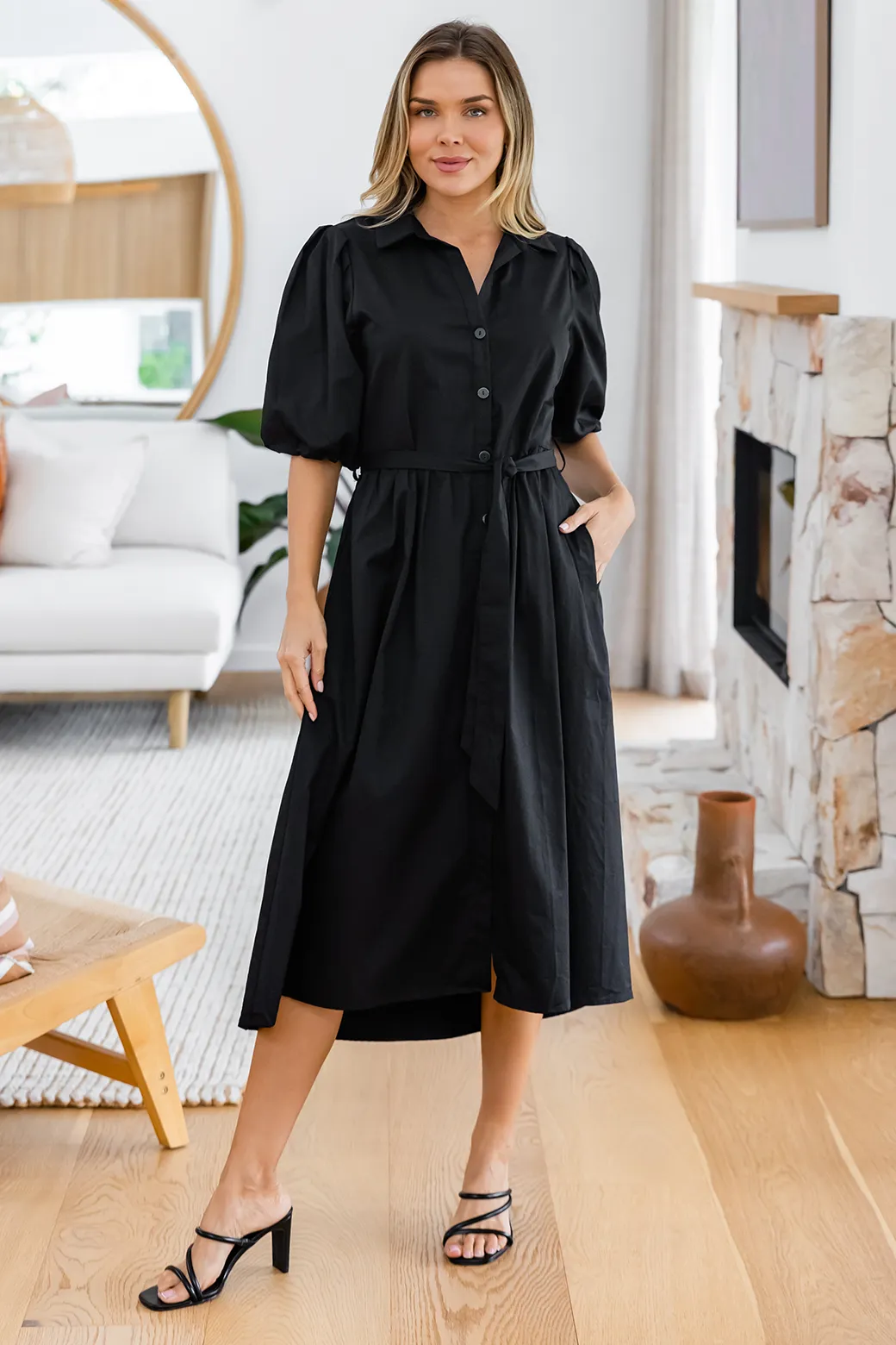 Shannon Midi Dress Black