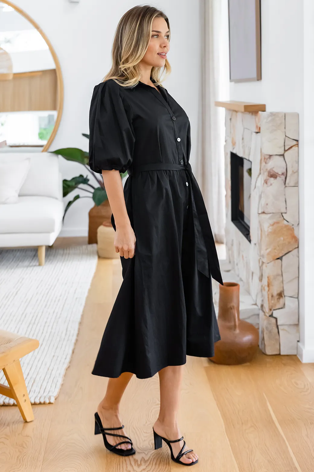 Shannon Midi Dress Black