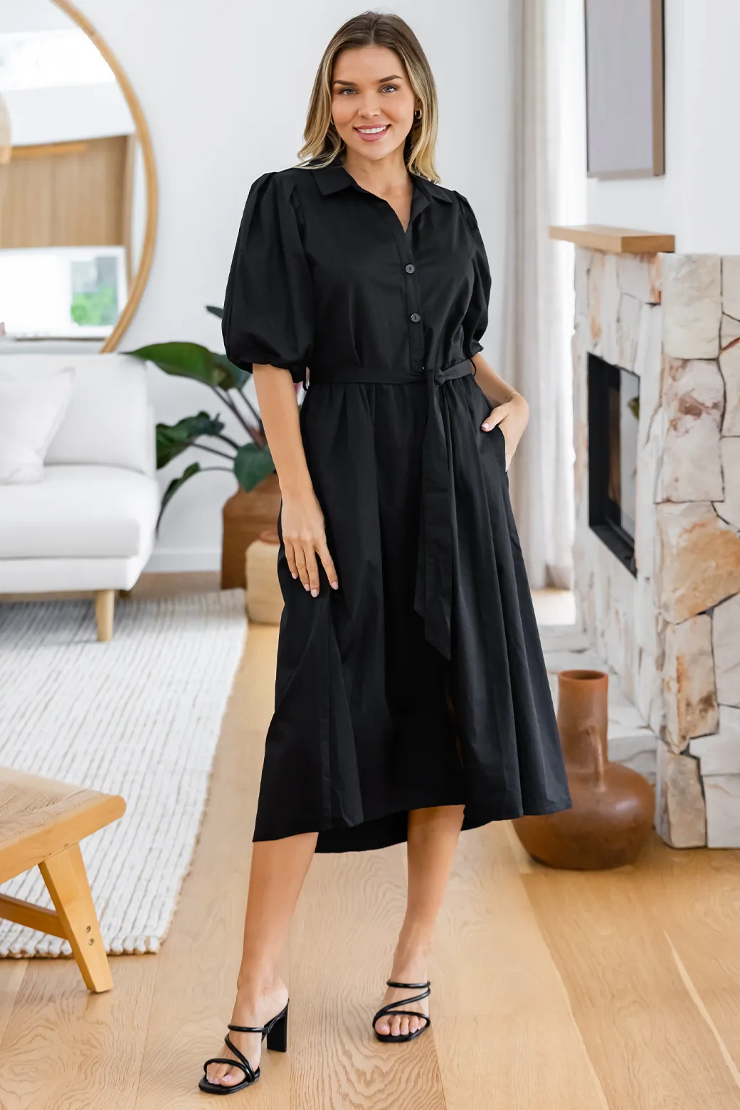 Shannon Midi Dress Black