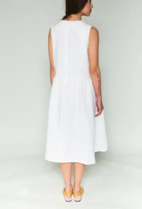 Shosh Linen Off-White Sleeveless Midi