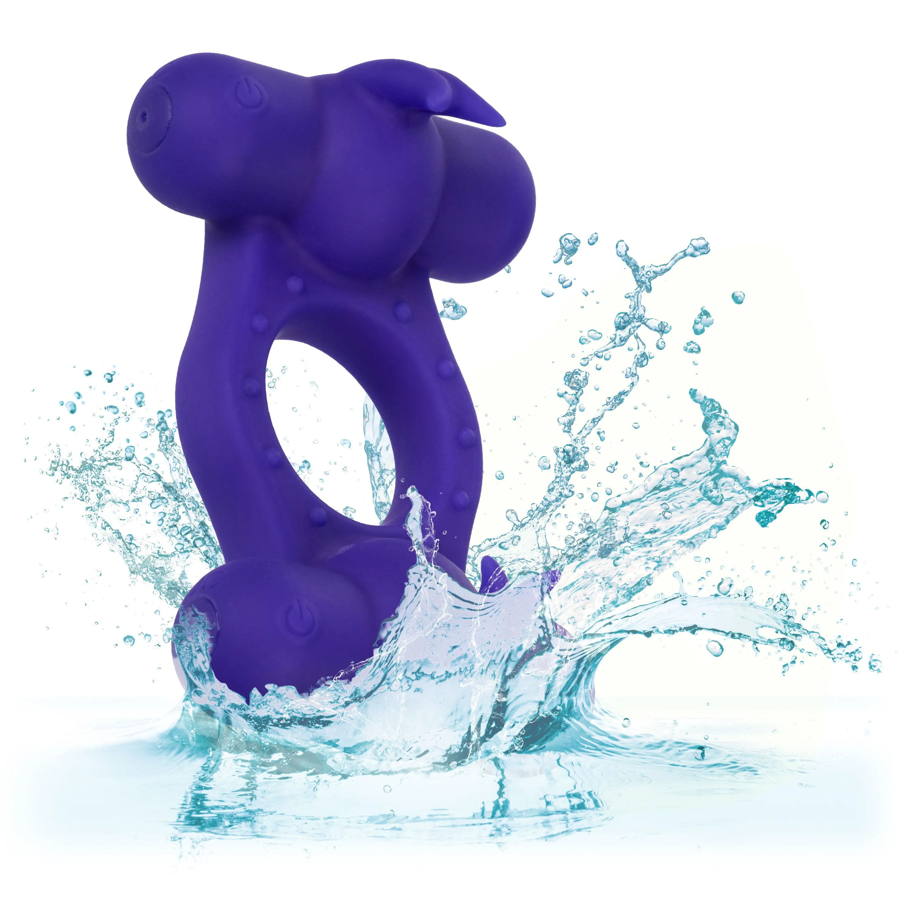 Silicone Rechargeable Triple Orgasm Enhancer -  Purple