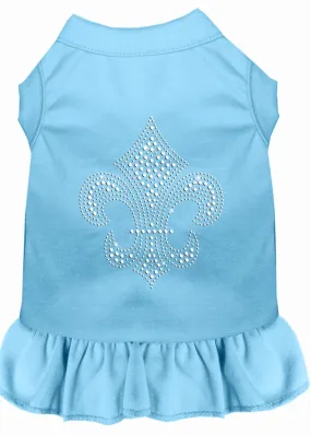 Silver Fleur De Lis Rhinestone Dress Baby Blue Xxxl (20)