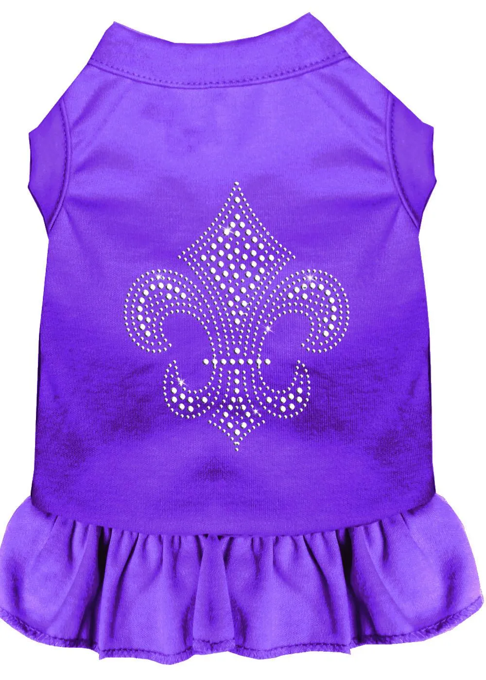 Silver Fleur De Lis Rhinestone Dress Purple Sm (10)