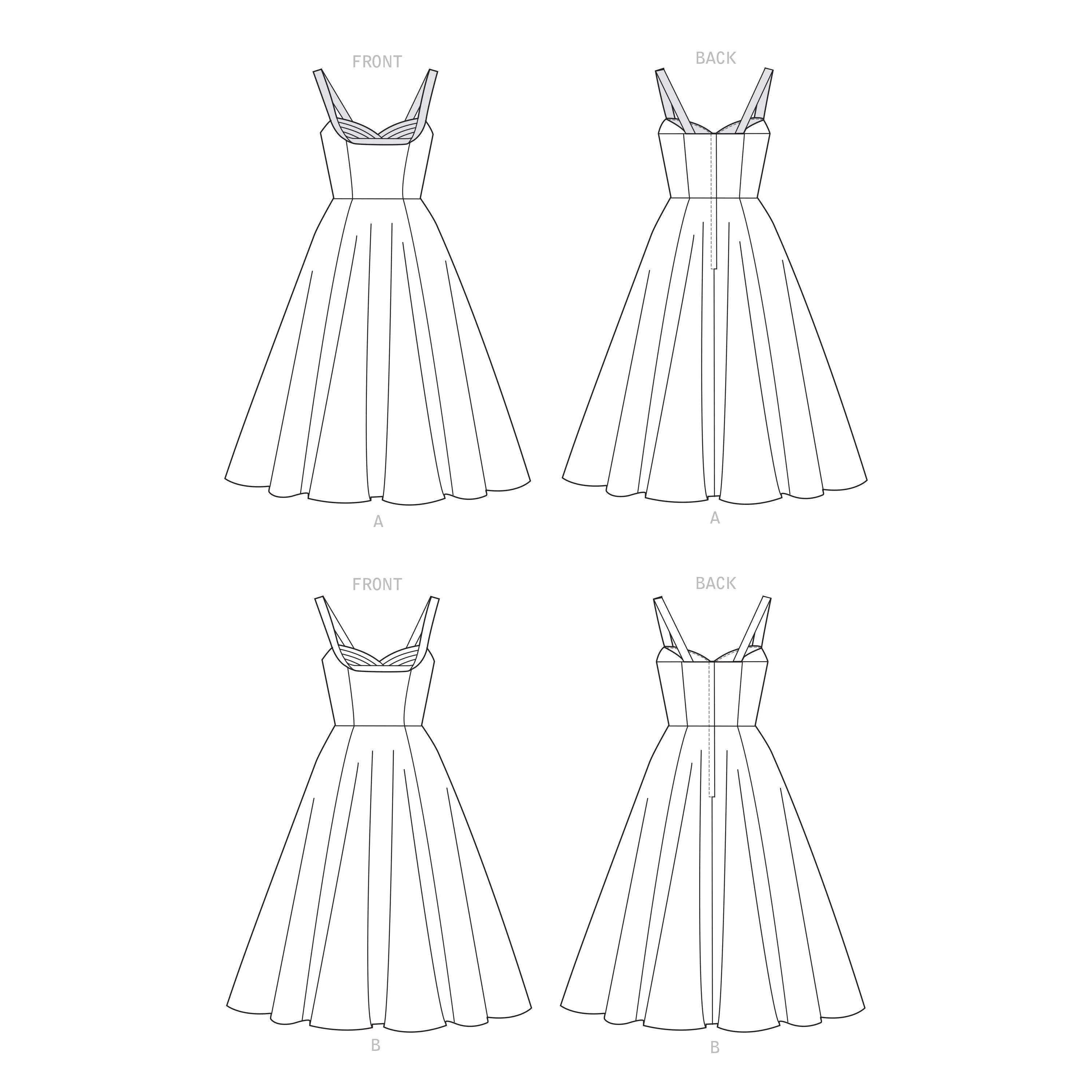 Simplicity Vintage Sewing Pattern 9284 Sweetheart-Neckline Dresses