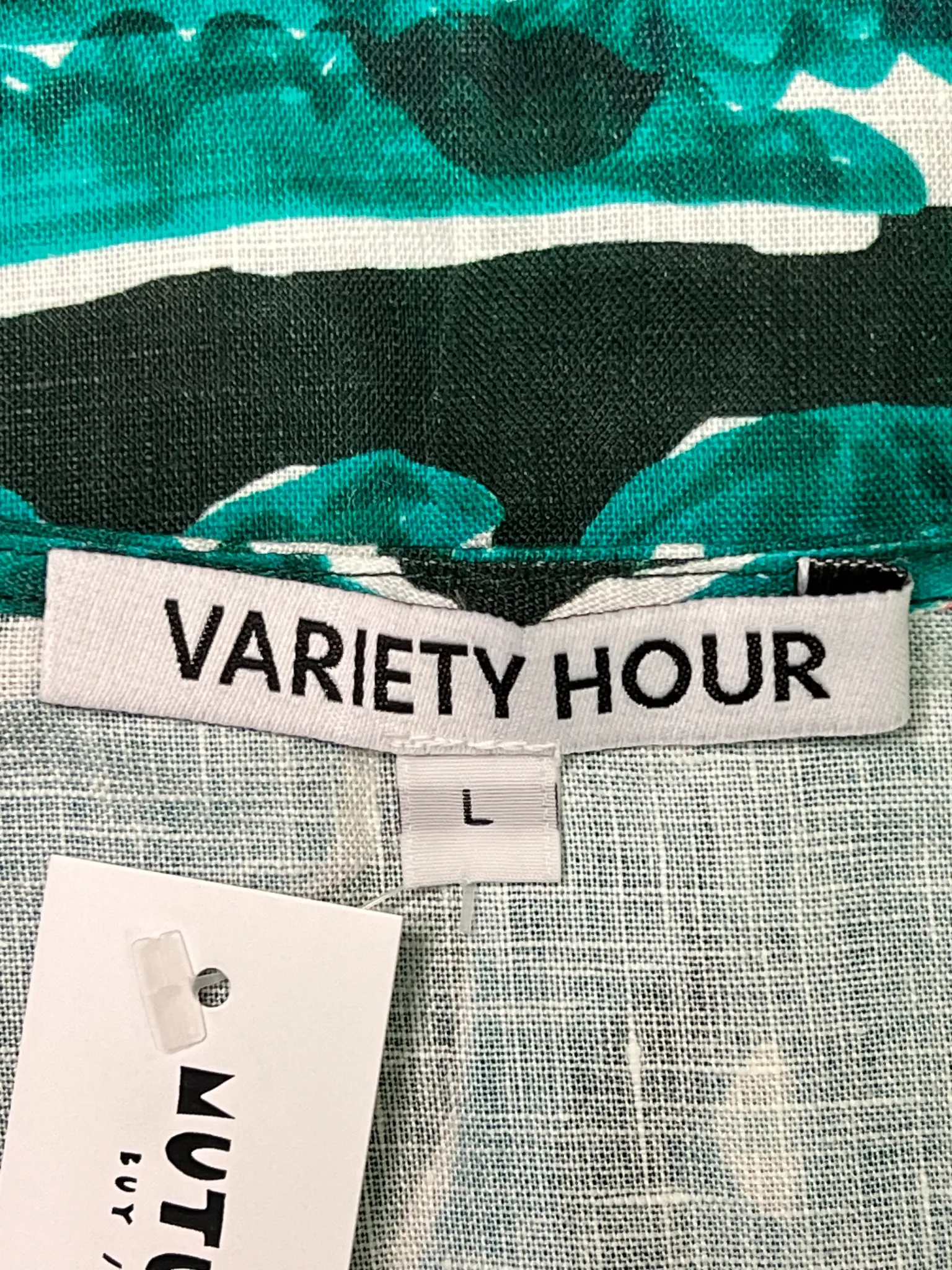 Size L - Variety Hour Green Vinnie Croc Smock Dress