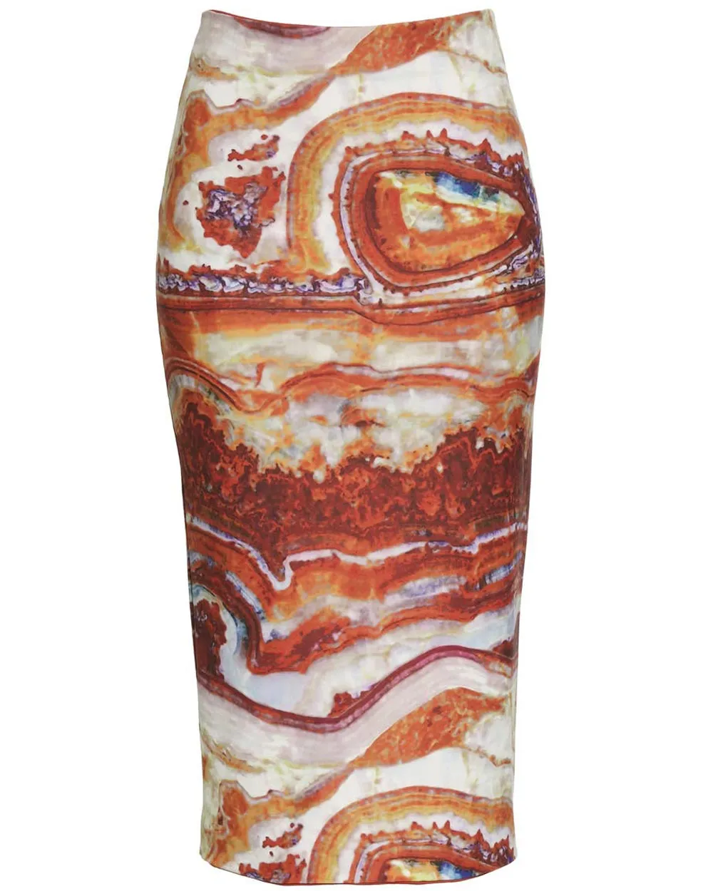 Sliced Agate Two Timer Reversable Midi Skirt