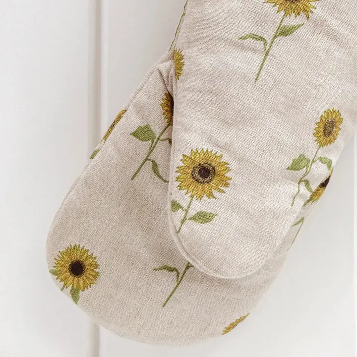 Sophie Allport 'Sunflower' Linen Oven Mitt