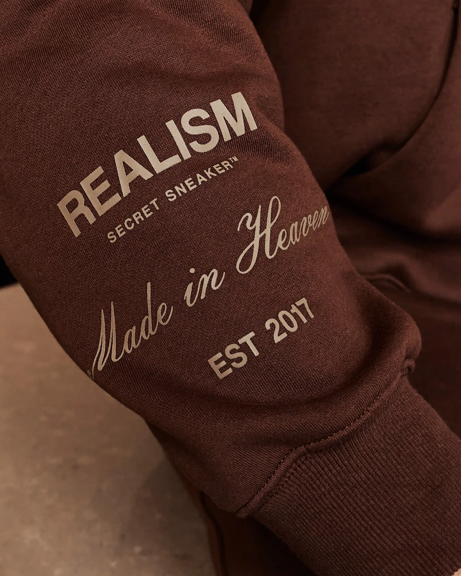 SSS REALISM RADIANT ZIP HOODIE MOCHA