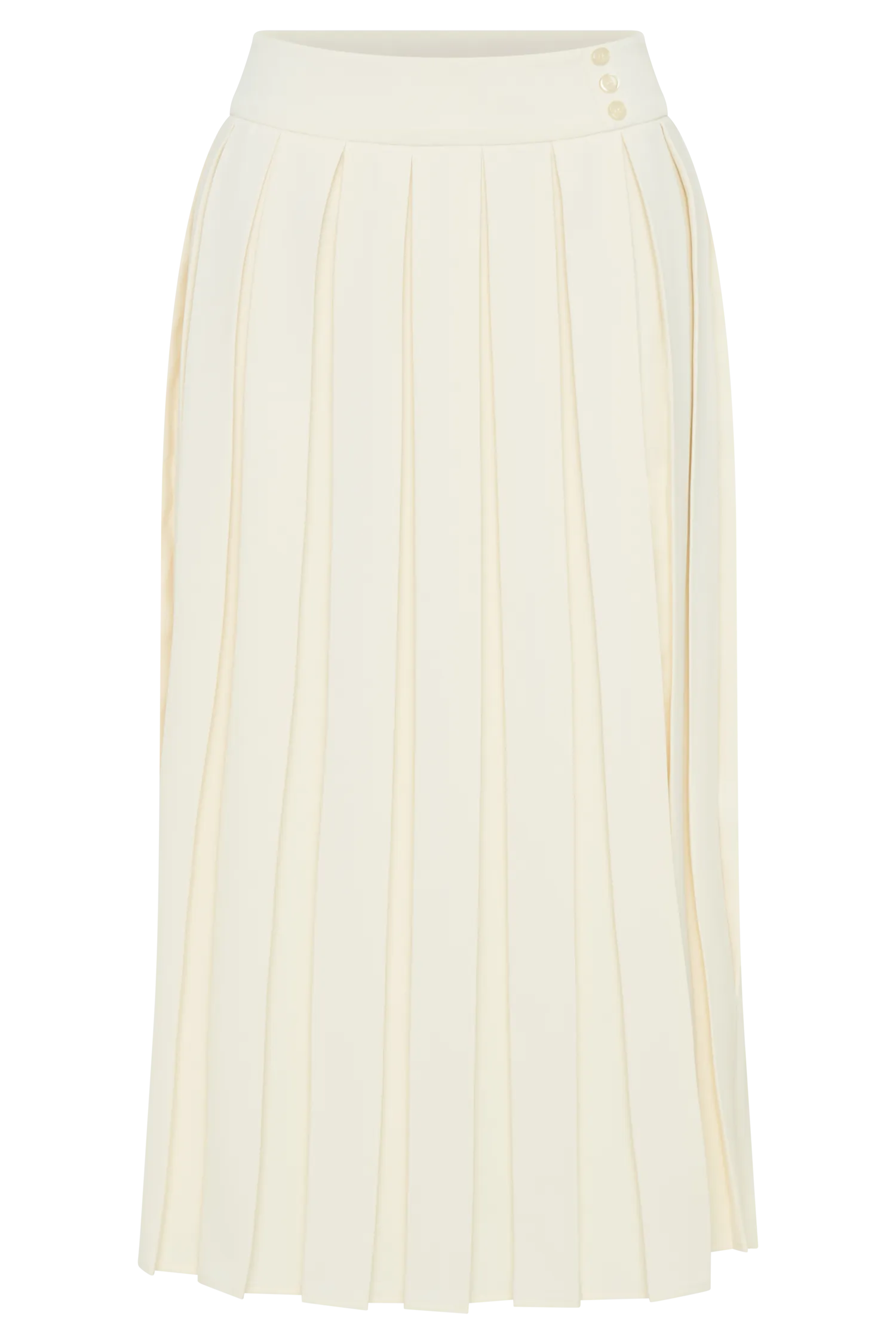 Sunny Pleated Midi Skirt - Ivory