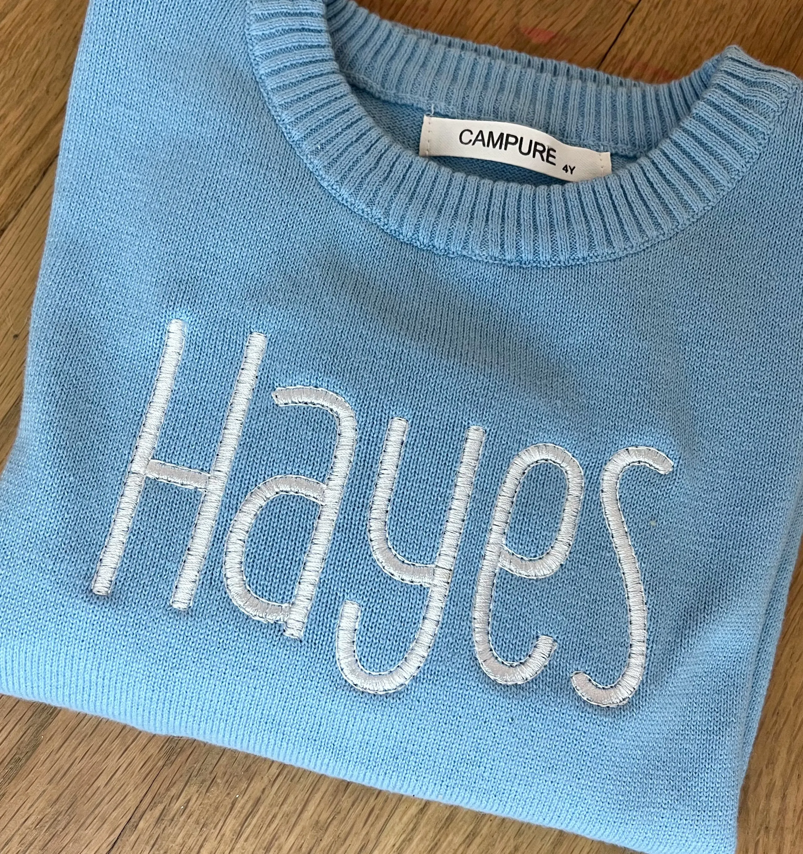 SWEATER CREW NECK LT BLUE